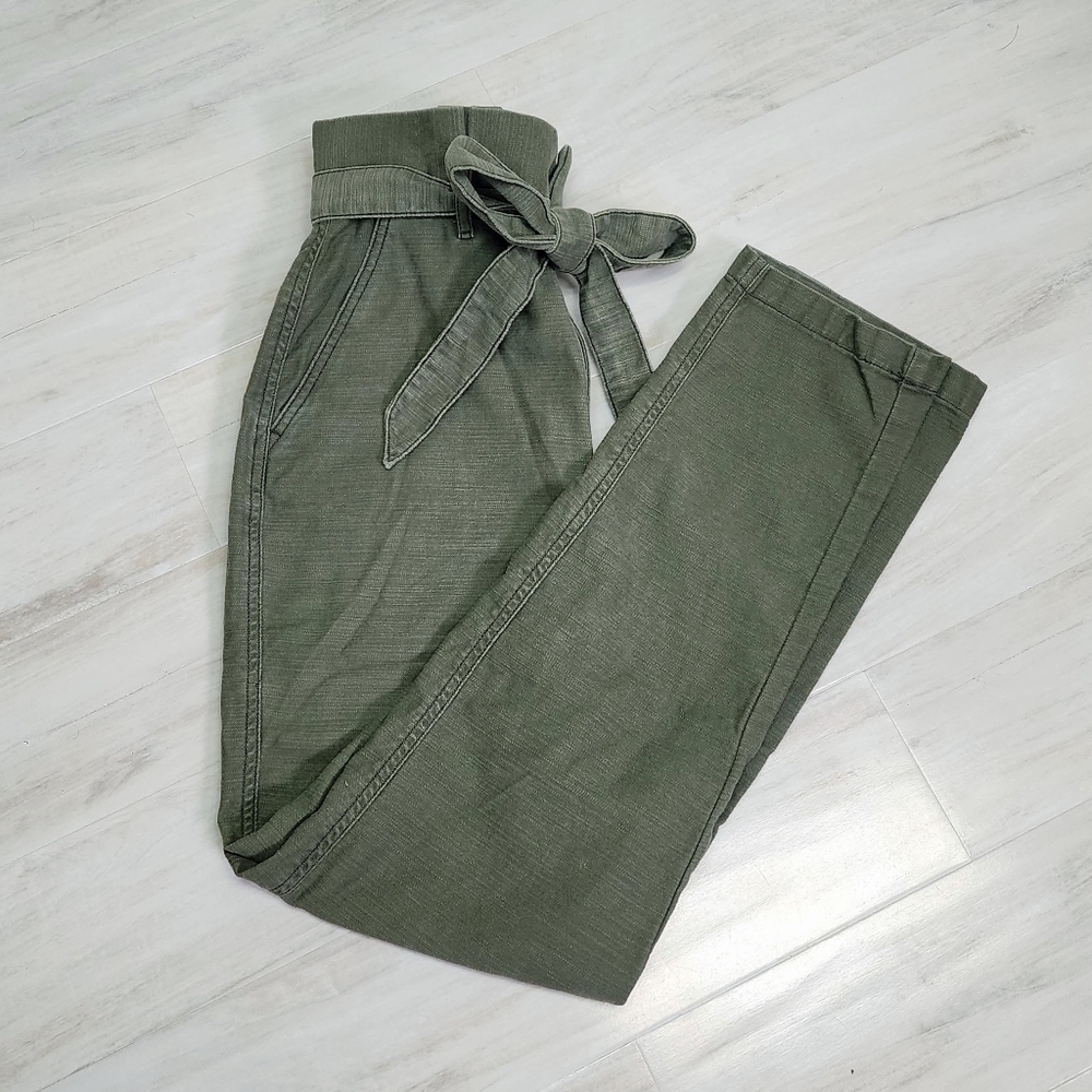 Express Olive Green Vintage Ankle Extreme High Rise Jeans